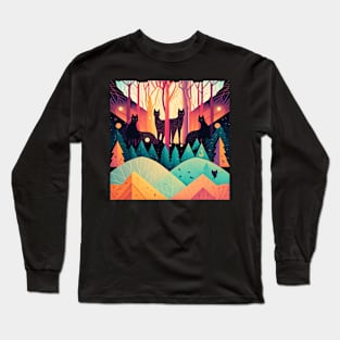 Magic Forest Cats Long Sleeve T-Shirt